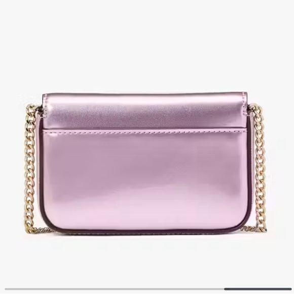 Kate Spade Metallic Purple Crossbody Bag with Gold Chain - Picture 5 of 5